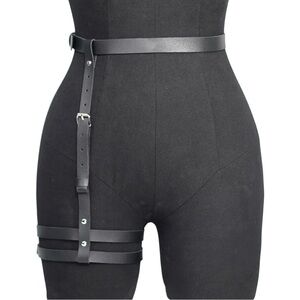 Women Fashionable PU Leather Leg Garter Harness
